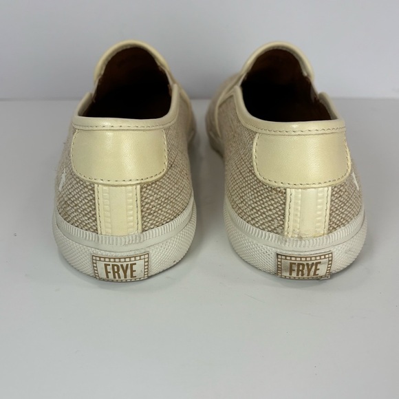 Frye Gia Tweed Canvas Slip On Tan Tennis Shoes Sz 8.5 M Boho Casual Everyday - Picture 6 of 9